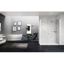 Novellini Young 2.0 G+F drzwi prysznicowe 164 cm biały mat/szkło przezroczyste Y2GFL164-1U