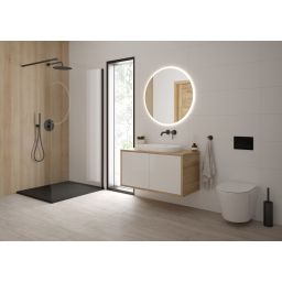 Oltens Tive umywalka 61x40 cm owalna wpuszczana biała 40323000