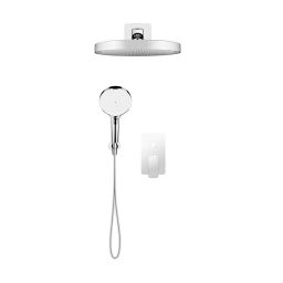 Oltens Hadsel zestaw bateria wannowo-prysznicowa podtynkowa z deszczownicą Regna i słuchawką 3-funkcyjną Luva EasyClick chrom 36029100
