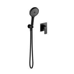 Oltens Hadsel zestaw bateria prysznicowa podtynkowa ze słuchawką 3-funkcyjną Luva EasyClick czarny mat 36038300