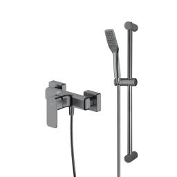 Zestaw Oltens Hadsel bateria prysznicowa ścienna z kompletem natryskowym Tide Alling grafit 36045400