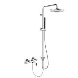 Oltens Hamnes zestaw prysznicowy z baterią wannowo-prysznicową ścienną chrom 36047100