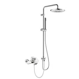 Oltens Vernal zestaw prysznicowy z baterią wannowo-prysznicową ścienną chrom 36049100