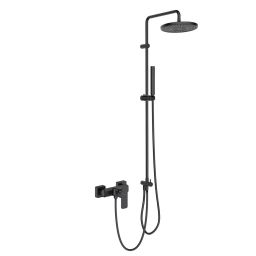 Oltens Hadsel zestaw prysznicowy z baterią prysznicową ścienną czarny mat 36055300