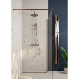 Oltens Molle zestaw prysznicowy ścienny z deszczownicą miedź szczotkowana 36504610