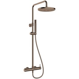 Oltens Molle zestaw prysznicowy ścienny z deszczownicą miedź szczotkowana 36504610
