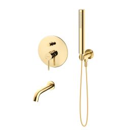 Zestaw Oltens Molle zestaw wannowo-prysznicowy podtynkowy złoty połysk 36602800