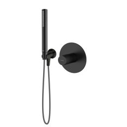 Zestaw Oltens Hamnes bateria prysznicowa podtynkowa z zestawem prysznicowym Ume Hvita czarny mat 36613300