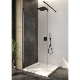 Zestaw Oltens Onega (S) bateria podtynkowa z deszczownicą 30 cm Vindel (S) i kompletem prysznicowym Sog czarny mat 36621300