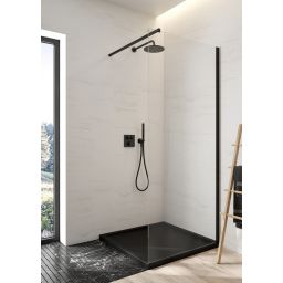 Zestaw Oltens Onega (S) bateria podtynkowa z deszczownicą 22 cm Atran i kompletem prysznicowym Ume czarny mat 36623300