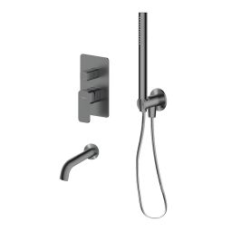 Zestaw Oltens Hadsel zestaw wannowo-prysznicowy podtynkowy grafit 36626400