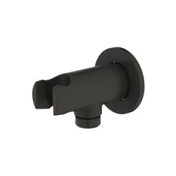 Oltens Hvita przyłącze kątowe z uchwytem czarny mat 39304300