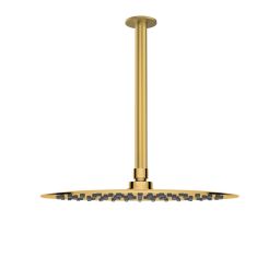 Oltens Aera ramię prysznicowe sufitowe 25 cm złoto szczotkowane 39404810