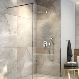 Oltens Vida ścianka prysznicowa 80 cm chrom połysk/szkło przezroczyste 22001100