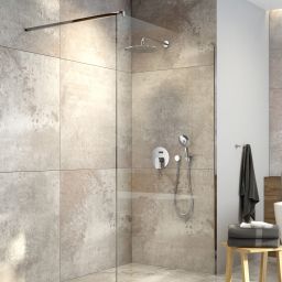 Oltens Vida ścianka prysznicowa 90 cm chrom połysk/szkło przezroczyste 22002100