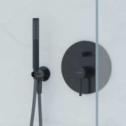 Oltens Molle bateria wannowo-prysznicowa podtynkowa czarny mat 34100300