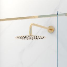 Oltens Vindel deszczownica 30 cm okrągła złoty połysk 37000800