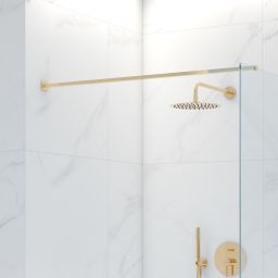 Oltens Lagan ramię deszczownicy 40 cm okrągłe złoty połysk 39400800