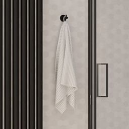 Oltens Gulfoss wieszak na ręcznik czarny mat 80008300