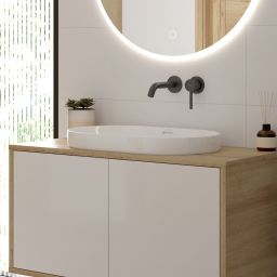 Oltens Tive umywalka 61x40 cm owalna wpuszczana biała 40323000