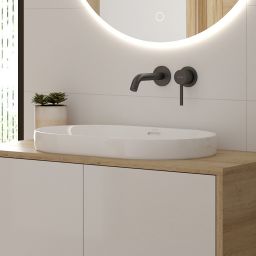 Oltens Tive umywalka 61x40 cm wpuszczana owalna z powłoką SmartClean biała 40823000