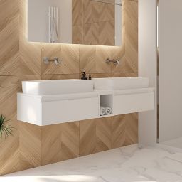 Oltens Vernal szafka 60 cm podumywalkowa wisząca szary mat 60009700