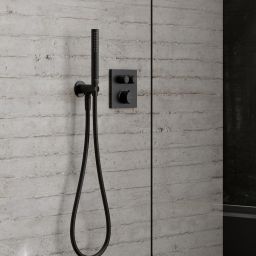 Oltens Onega (S) bateria wannowo-prysznicowa podtynkowa termostatyczna czarny mat 34602300