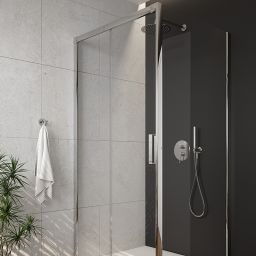 Oltens Breda kabina prysznicowa 120x80 cm prostokątna chrom/szkło przezroczyste 20223100