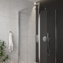 Oltens Breda kabina prysznicowa 110x90 cm prostokątna chrom/szkło przezroczyste 20225100