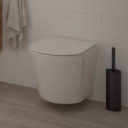 Oltens Jog Kort miska WC wisząca PureRim z deską wolnoopadającą biały połysk 42029000