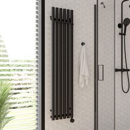 Oltens Stang grzejnik łazienkowy dekoracyjny 150x31,5 cm czarny 55022300