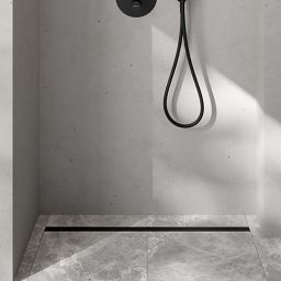 Oltens Langan Slim maskownica odpływu liniowego 80 cm czarny 30019300