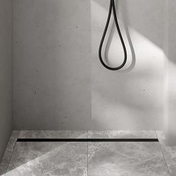 Oltens Langan Slim odpływ prysznicowy liniowy 70 cm czarny/czarny mat 30010300