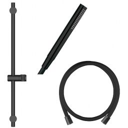 Oltens Alling zestaw prysznicowy ścienny czarny mat 36002300