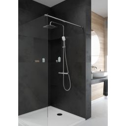 Oltens Atran zestaw prysznicowy ścienny termostatyczny z deszczownicą chrom 36501100