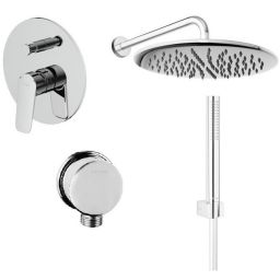 Zestaw Oltens Vernal bateria podtynkowa z deszczownicą 30 cm Sondera i kompletem natryskowym Ume (34104100, 37002100, 39400100, 37102100, 37200100, 37400100, 39302100)