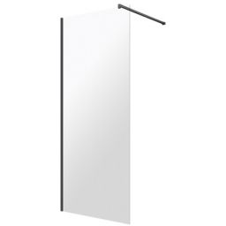 Omnires Marina Walk-In ścianka prysznicowa 80 cm czarny mat/szkło przezroczyste DNR80XBLTR