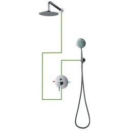 Omnires Sys zestaw prysznicowy podtynkowy z deszczownicą chrom SYSY21CR