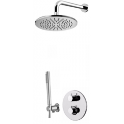 Paffoni Light zestaw wannowo-prysznicowy podtynkowy termostatyczny z deszczownicą chrom LIQ018ZSC2A