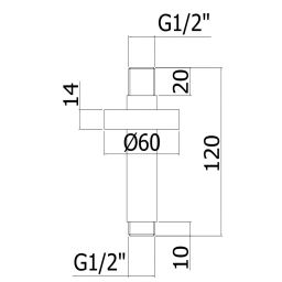 Paffoni Stick ramię sufitowe ZSOF064ST