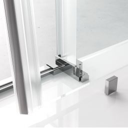 Polysan Thron Line drzwi prysznicowe 148-151 cm rozsuwane chrom połysk/szkło przezroczyste część stała TL5015B BOX 2/2