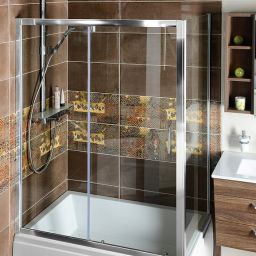 Polysan Deep drzwi prysznicowe 120 cm rozsuwane chrom połysk/szkło przezroczyste MD1216