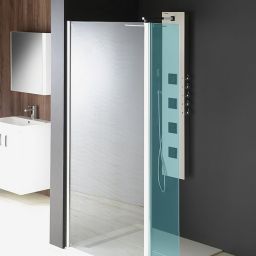 Polysan Modular Shower Walk-In ścianka prysznicowa 100 cm frontowa chrom/szkło przezroczyste MS3A-100