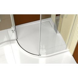 Polysan Lussa brodzik 90x90 cm półokrągły biały 71602