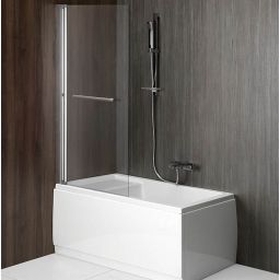 Polysan Rioni parawan nawannowy 71 cm srebrny/szkło przezroczyste 72915