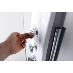 Polysan Mola panel prysznicowy ścienny termostatyczny narożny biały 80372