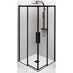 Polysan Altis Line Black skrzydło kabiny prysznicowej 78-80 cm czarny mat/szkło przezroczyste AL1582B