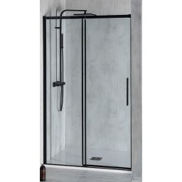 Polysan Altis Line Black drzwi prysznicowe 127-131 cm wnękowe czarny mat/szkło przezroczyste AL4012B