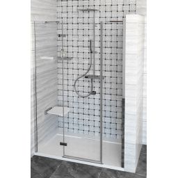 Polysan Fortis Line drzwi prysznicowe 130 cm wnękowe lewe chrom/szkło przezroczyste FL1513L