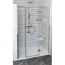 Polysan Fortis Line drzwi prysznicowe 130 cm wnękowe prawe chrom/szkło przezroczyste FL1513R